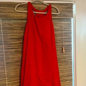 High Low Racer Back Linen Dress